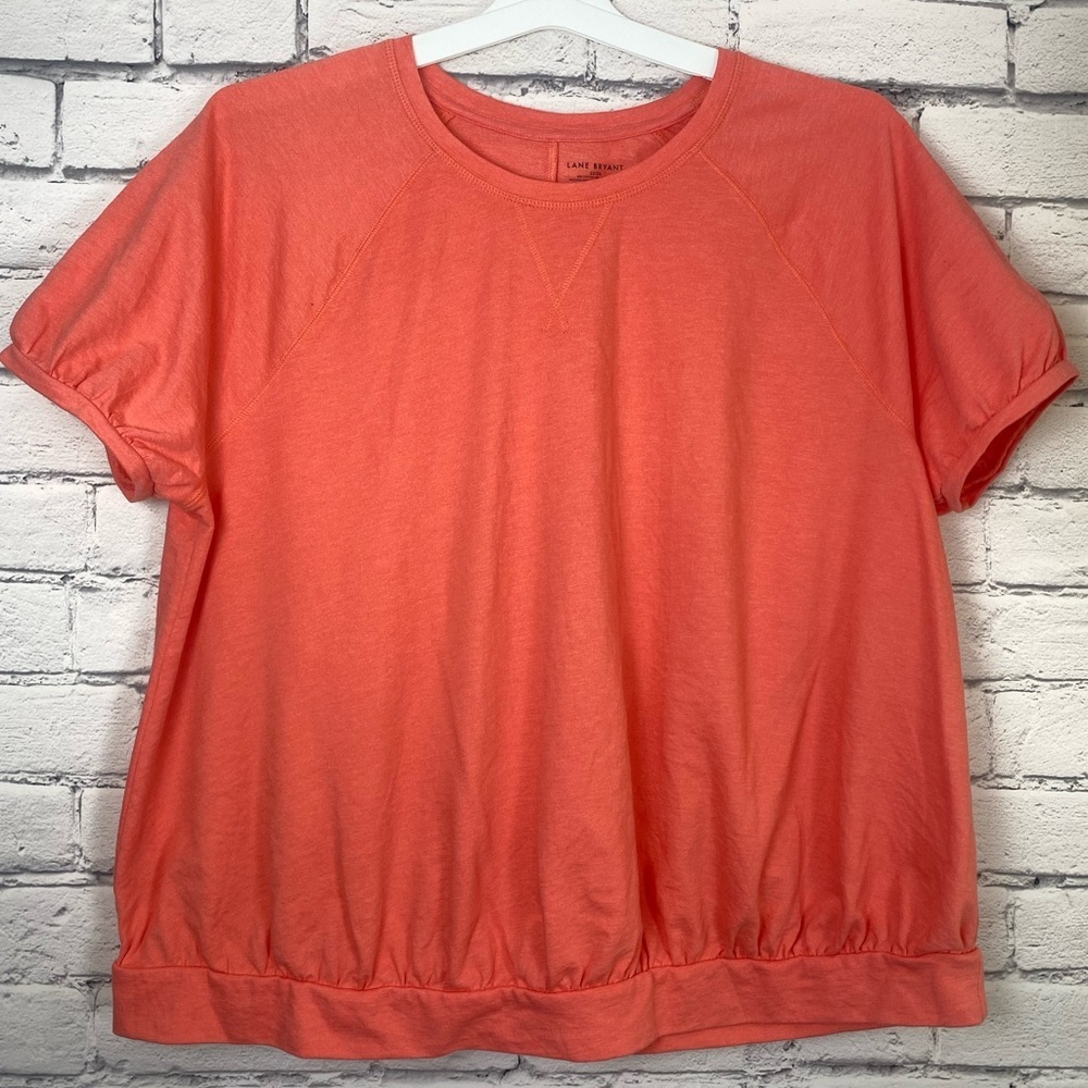 Lane Bryant Coral Pink Short Sleeved T Shirt size 22/24 NWT